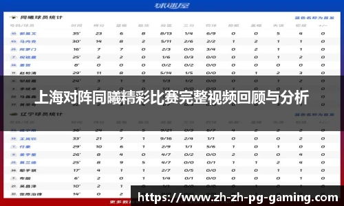 上海对阵同曦精彩比赛完整视频回顾与分析